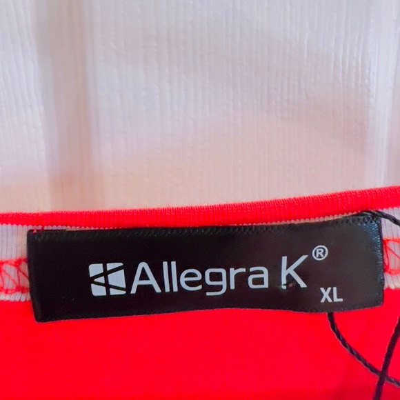 Allegra K Red and White Striped Long Sleeve Top - Picture 4 of 4